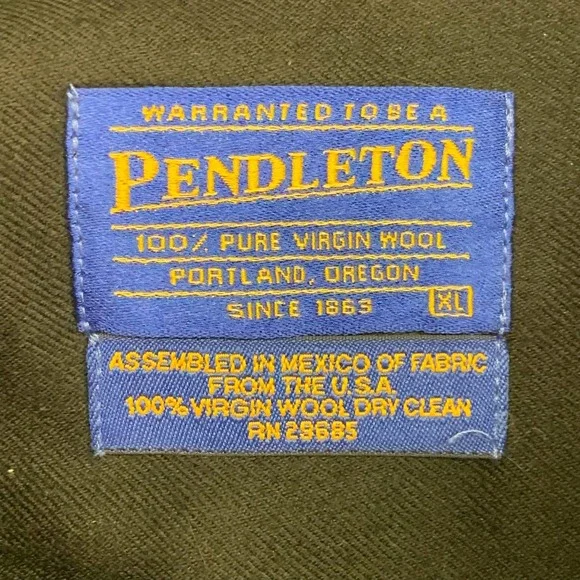 Pendleton‎ Men's Pendleton Whisky Vintage Wool Long Sleeve Button Up Shirt SZ XL - Picture 10 of 14